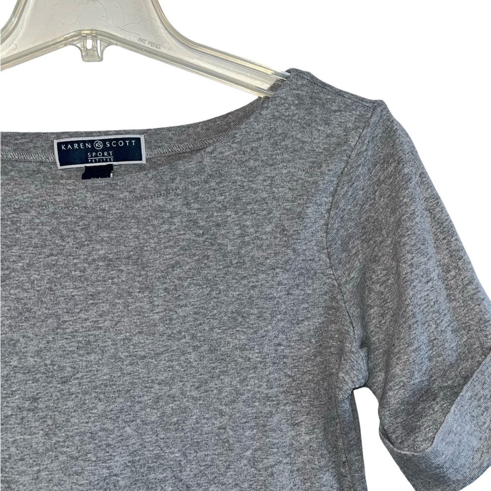 Karen Scott Sport Gray Dress PM - Picture 4 of 5